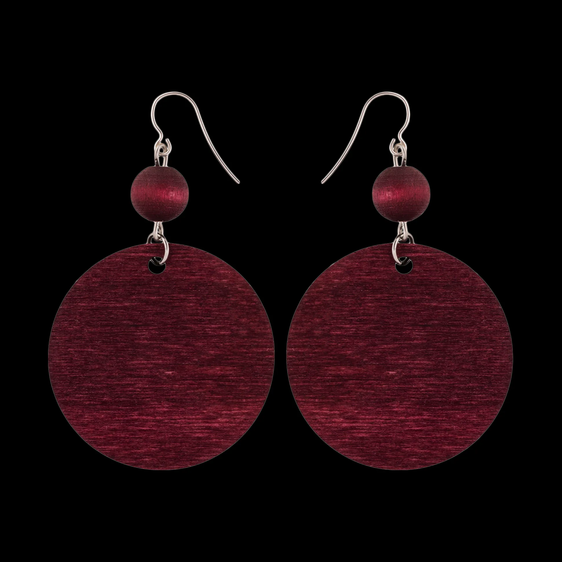 Aarikka Karoliina Earrings, plum red
