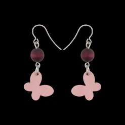 Aarikka Sinisiipi Earrings, shades of red