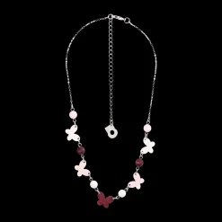Aarikka Sinisiipi Necklace, shades of red and white