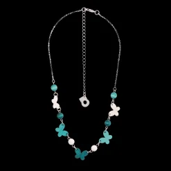 Aarikka Sinisiipi Necklace, shades of green and white
