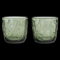 Arabia Moomin Forest Green Glass Tumblers (Set of 2)