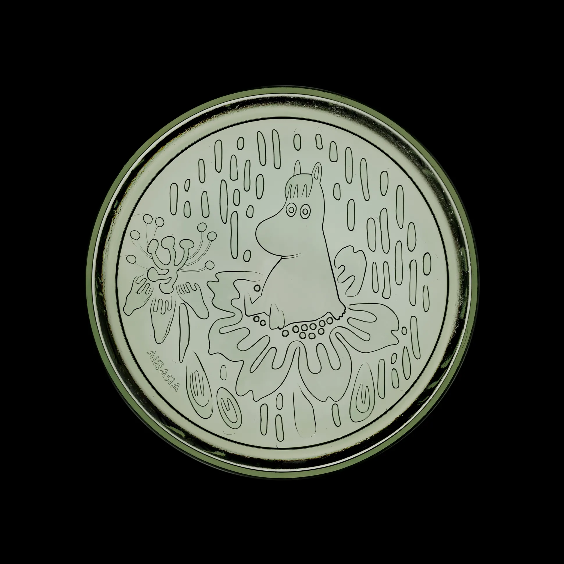 Arabia Moomin Forest Green Glass Plate