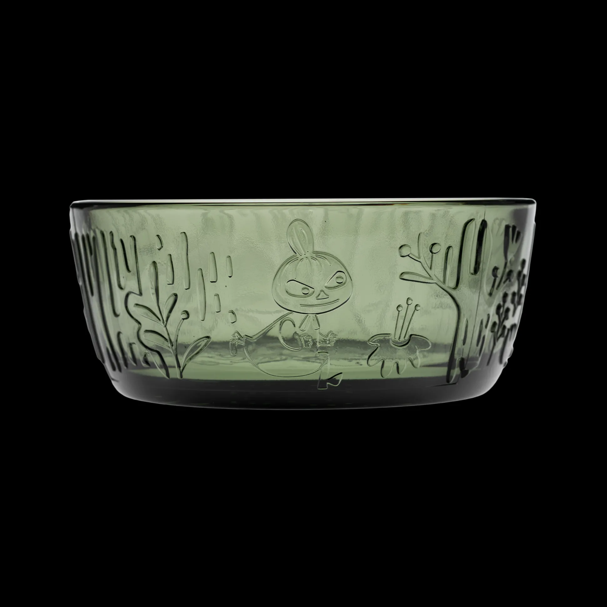 Arabia Moomin Forest Green Clear Glass Bowl