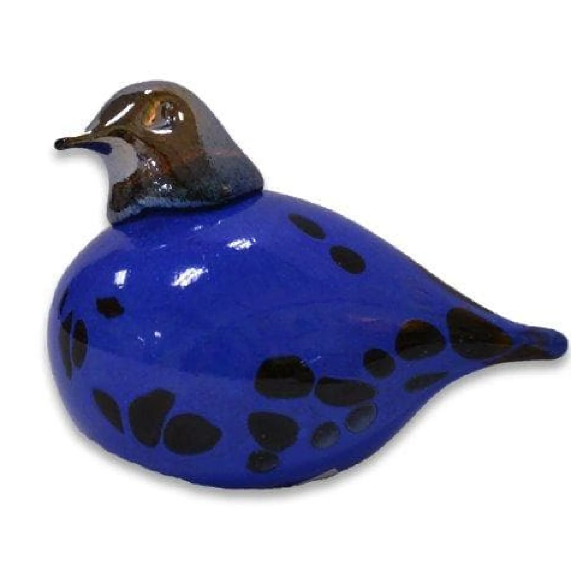 Bianco Blu Finnish Glass Bird, Blue Bird