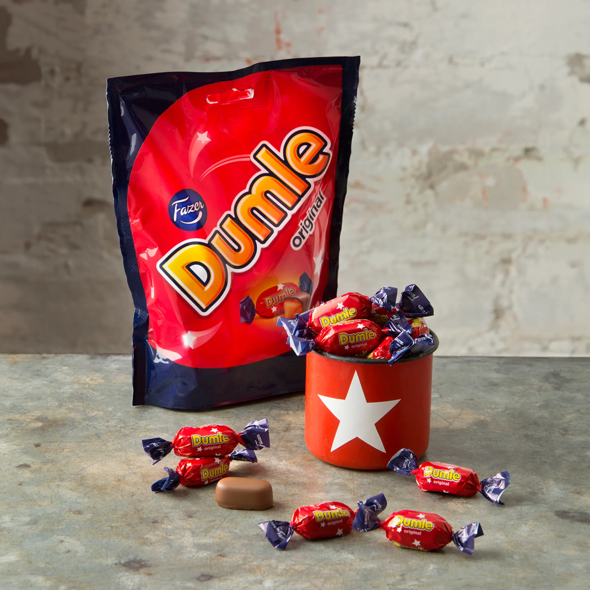 Fazer Dumle Original Soft Toffee Covered w/ Milk Chocolate Bag (220g)