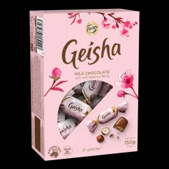 Fazer Geisha Milk Chocolate with Hazelnut Box (150g)