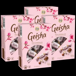 Fazer Geisha Milk Chocolate w/ Hazelnut Box, 4 Pack