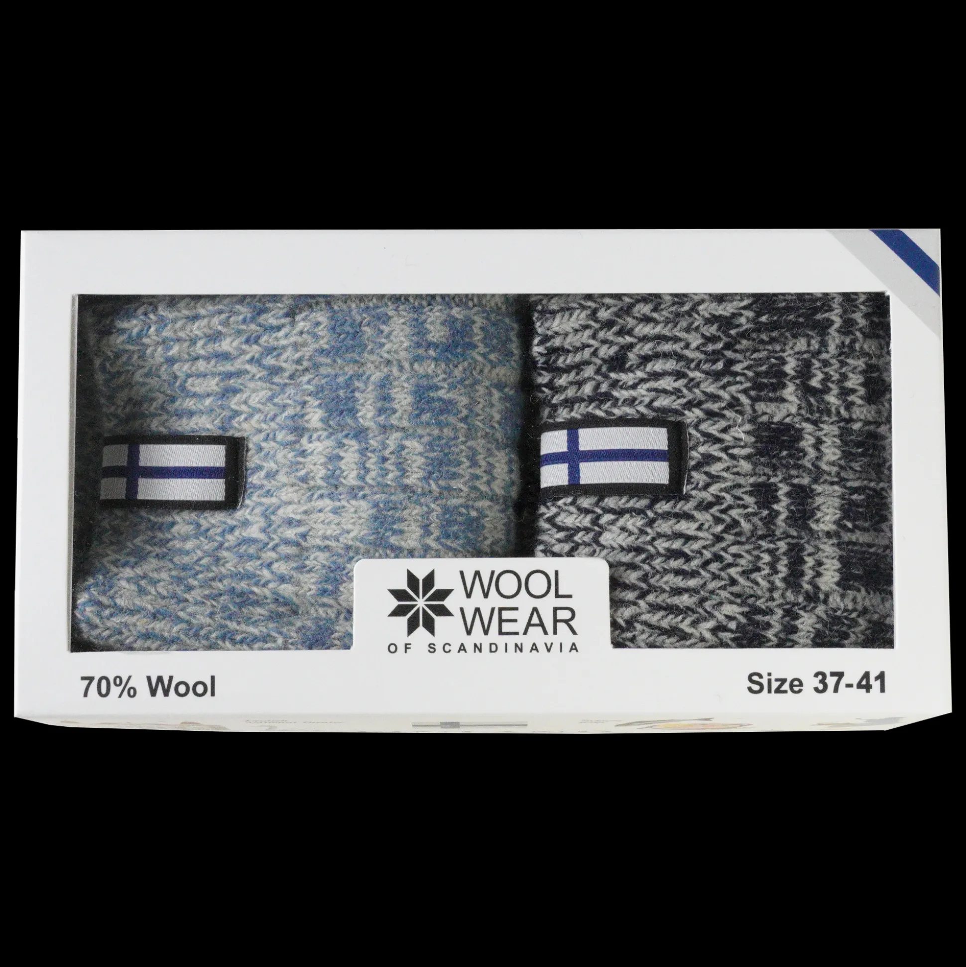 Finland Flag Wool Socks Boxed Set of 2 (WOMENS)