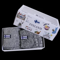 Finland Flag Wool Socks Boxed Set of 2 (MENS)