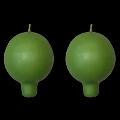 Finnish Footed Ball Candle Moss (Set of 2)