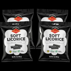 Halva Finnish Soft Licorice Original Black, 4 Pack