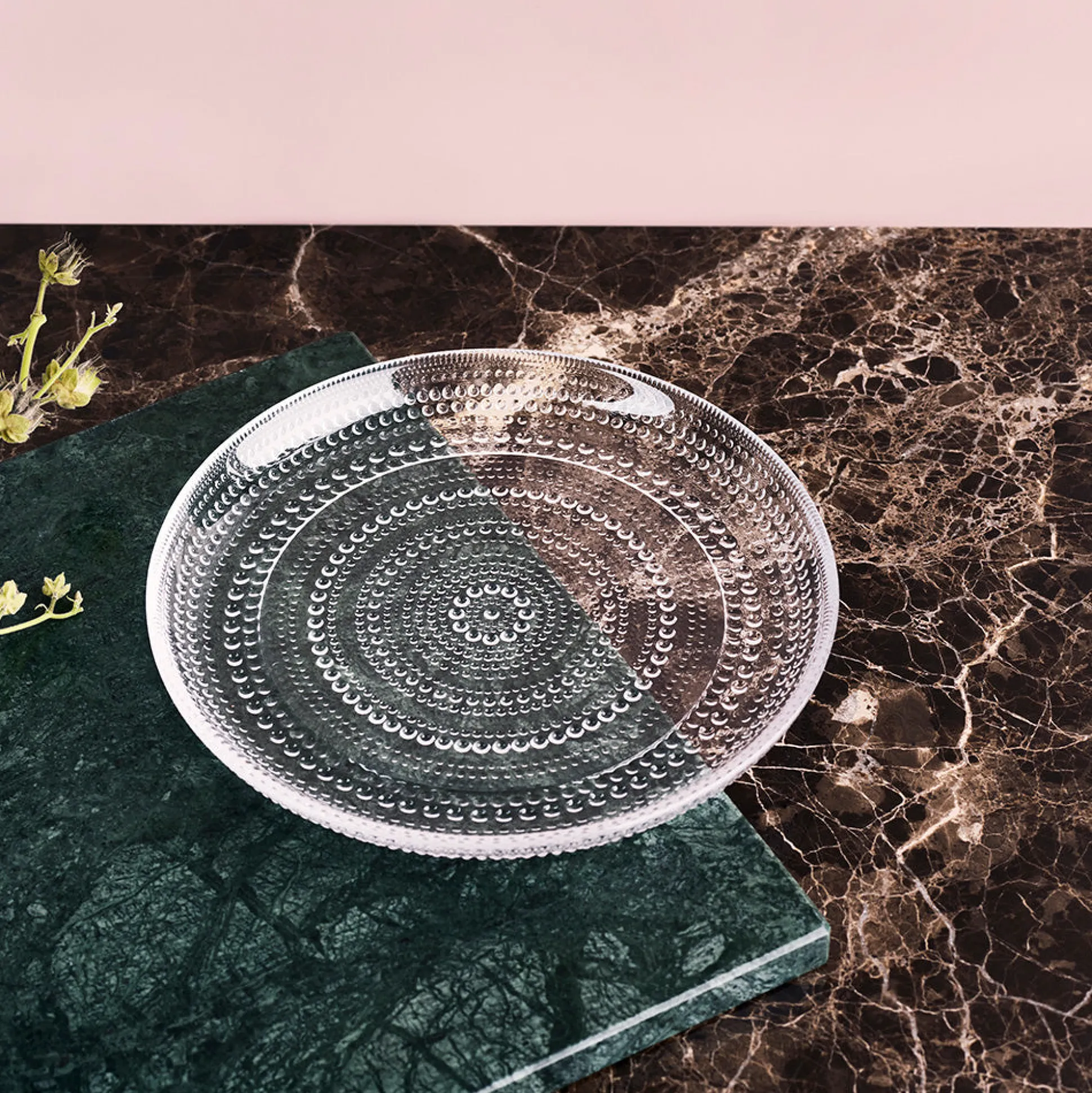 iittala Kastehelmi Dewdrop Clear Salad Plate