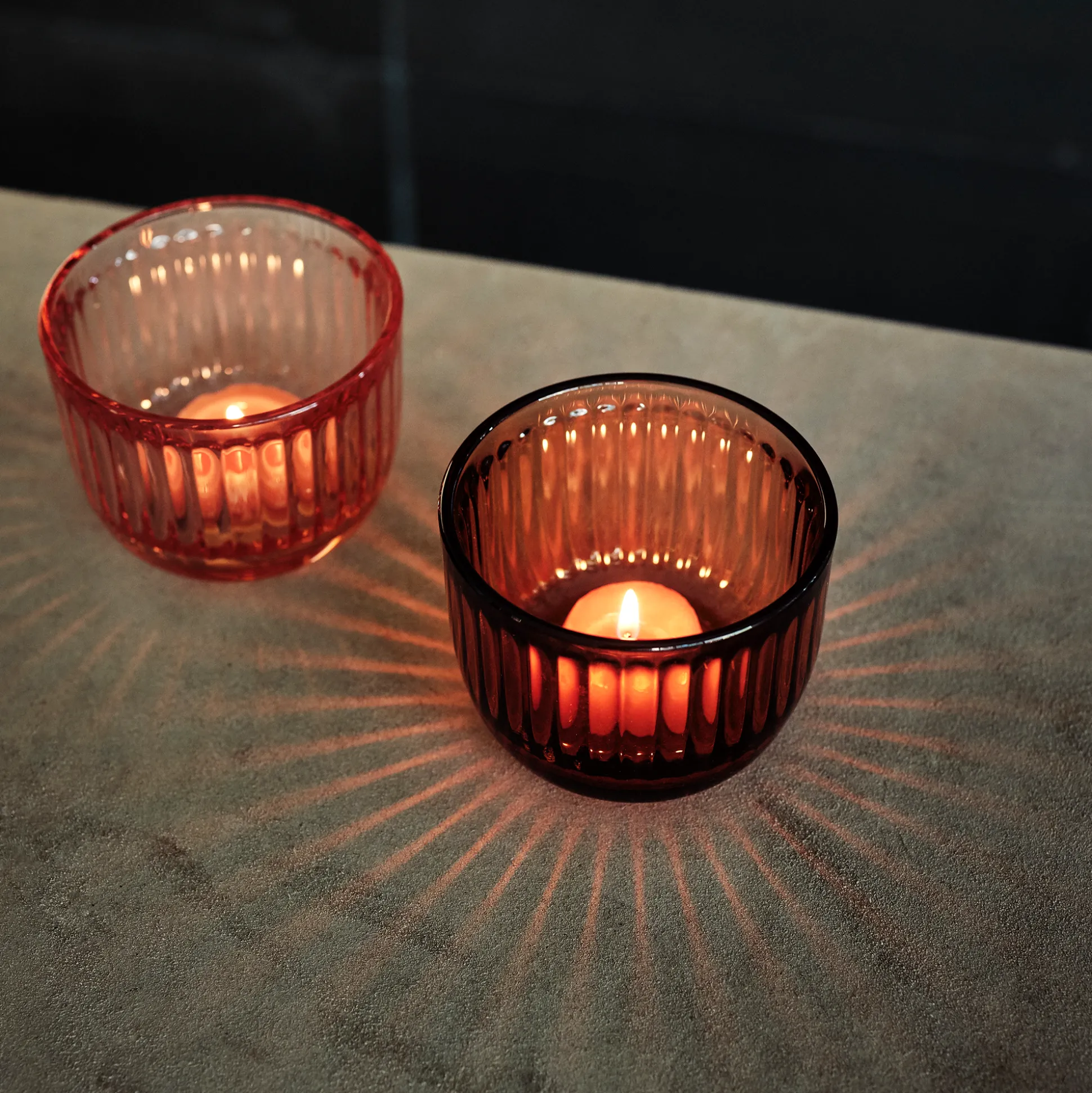 iittala Raami Salmon Pink Candleholder