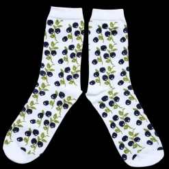 Jaana Huhtanen Blueberry Cotton Socks, white