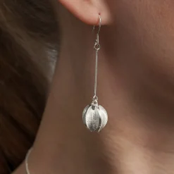 Kalevala Snow Flower Silver Earrings