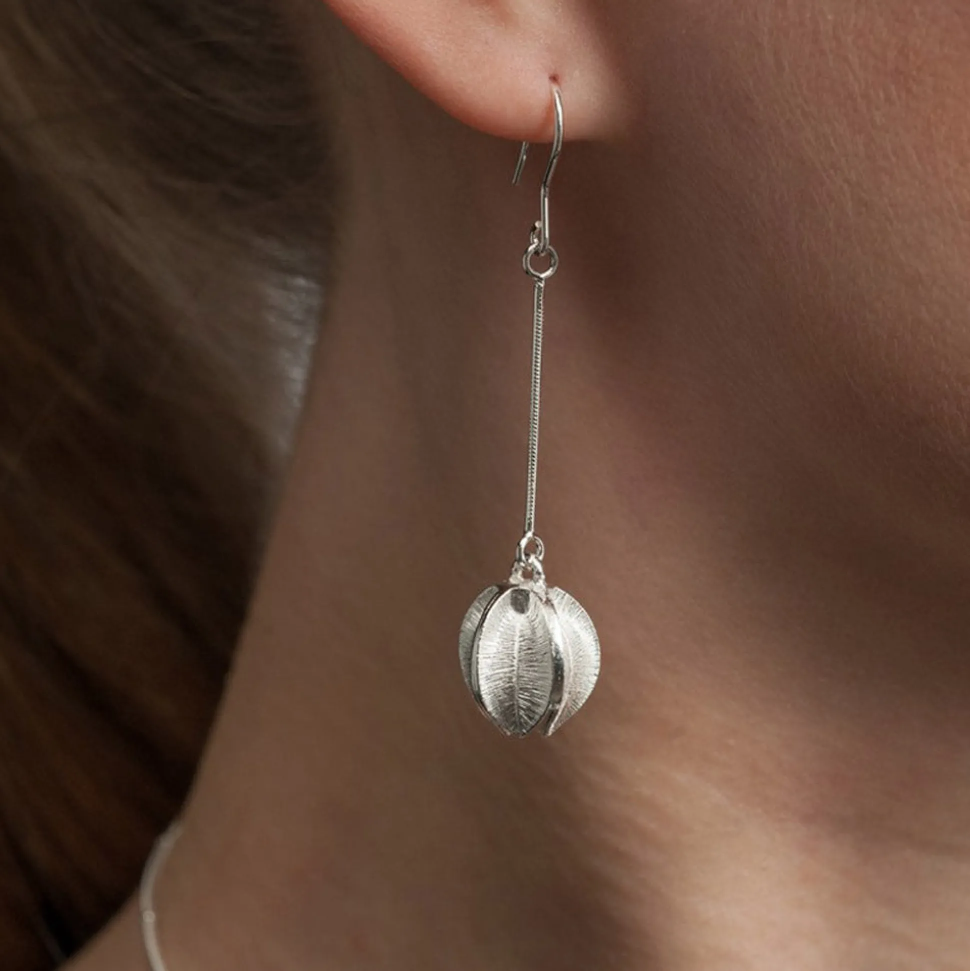 Kalevala Snow Flower Silver Earrings