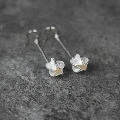 Kalevala Snow Flower Silver Earrings