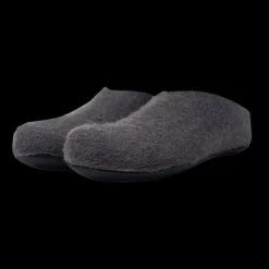 Lahtiset Felt Slippers w/ Rubber Sole, Dark Grey