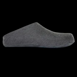 Lahtiset Felt Slippers w/ Rubber Sole, Dark Grey