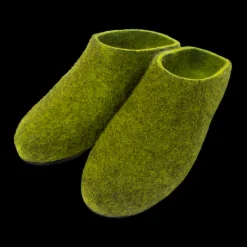 Lahtiset Felt Slippers w/ Rubber Sole, Lime Green