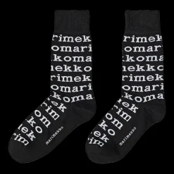 Marimekko Kasvaa Logo Socks, black/white