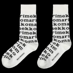 Marimekko Kasvaa Logo Socks, white/black