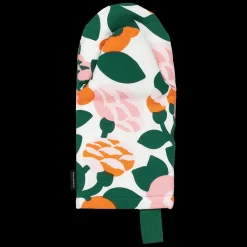 Marimekko Pieni Green Green Oven Mitten, white/green/pink/orange