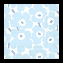 Marimekko Pieni Unikko Light Blue Lunch Napkins (20 Pack)