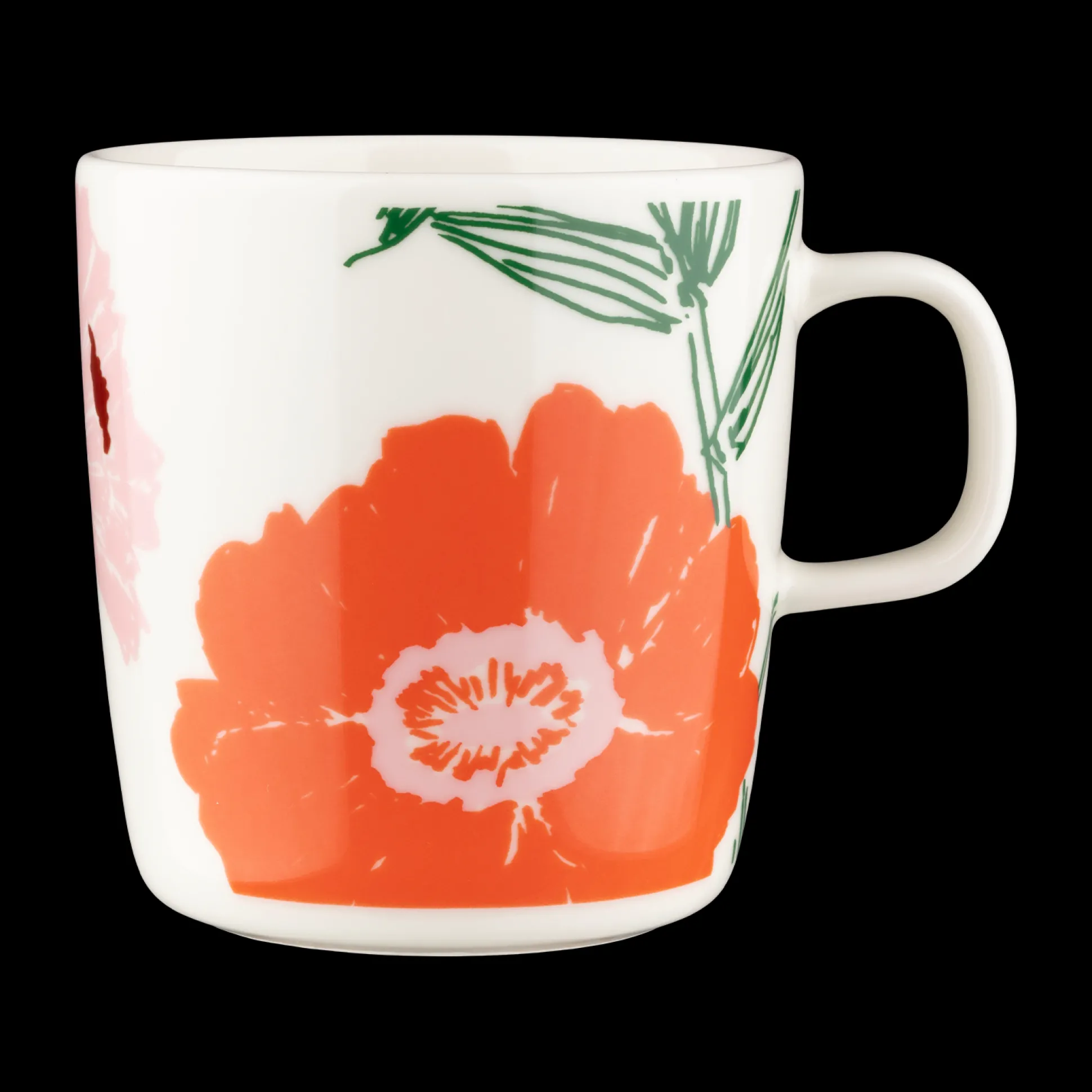 Marimekko Puutarhakutsut Large Mug, white/green/orange