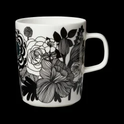 Marimekko Siirtolapuutarha Mug, white/black/turquoise