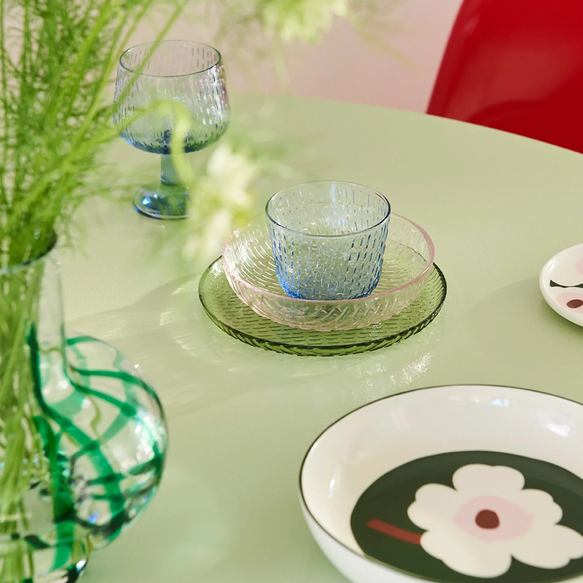 Marimekko Syksy Lavender Glass Goblet