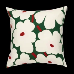 Marimekko Unikko Cushion Cover, green/white/pink