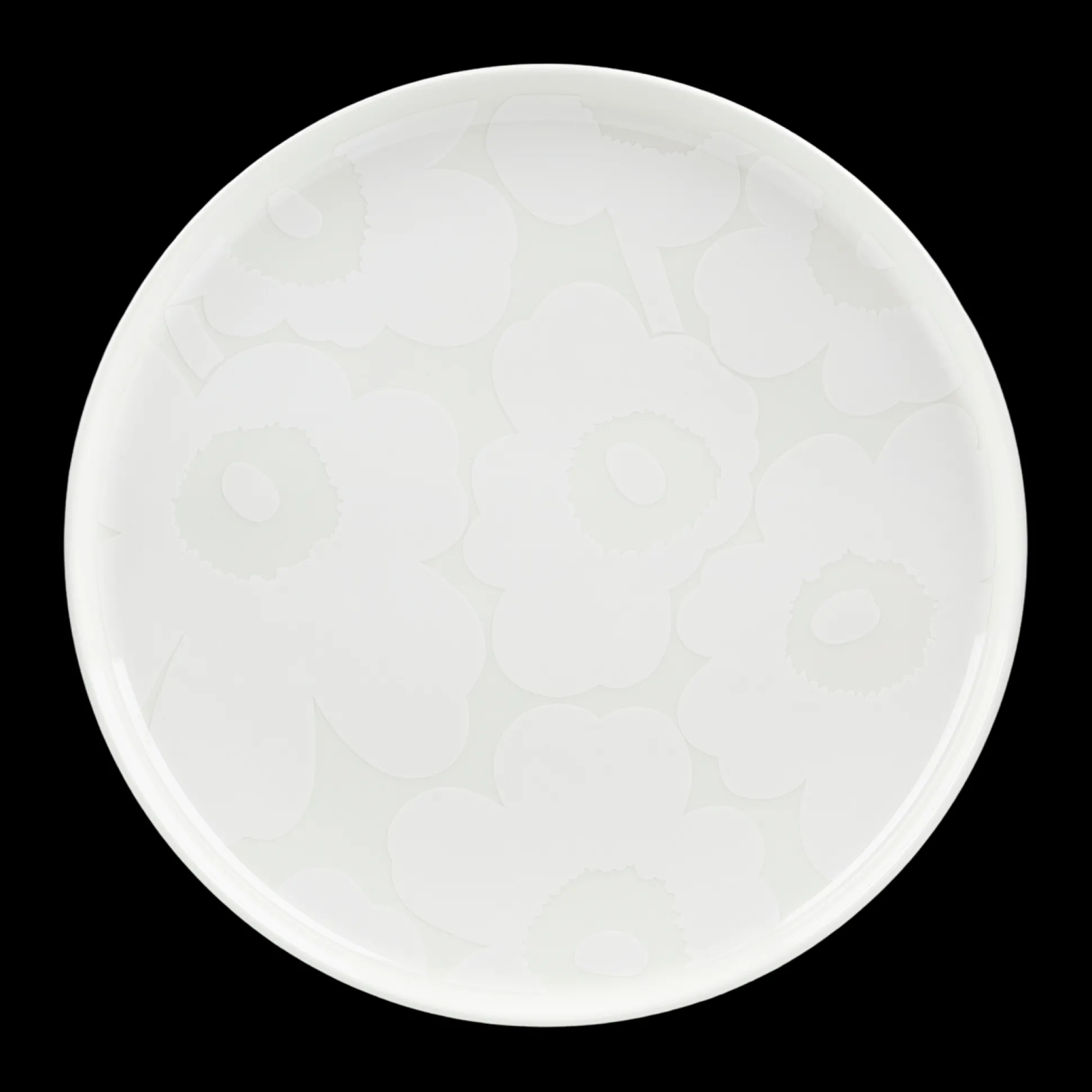 Marimekko Unikko Dinner Plate, off-white/white