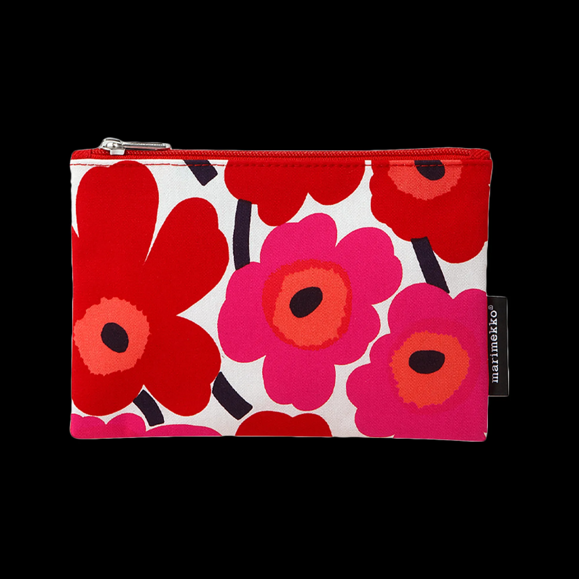 Marimekko Unikko Kaika Cosmetic Bag, white/red