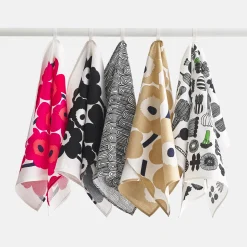 Marimekko Unikko Kitchen Towel Set of 2, white/black