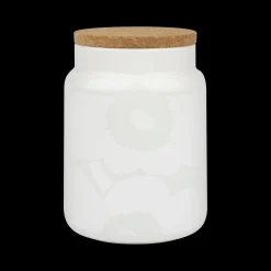 Marimekko Unikko Large Jar, off-white/white