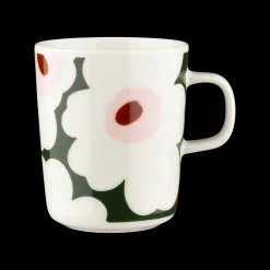 Marimekko Unikko Mug, white/green/pink