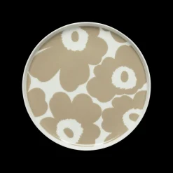 Marimekko Unikko Salad Plate, linen/beige