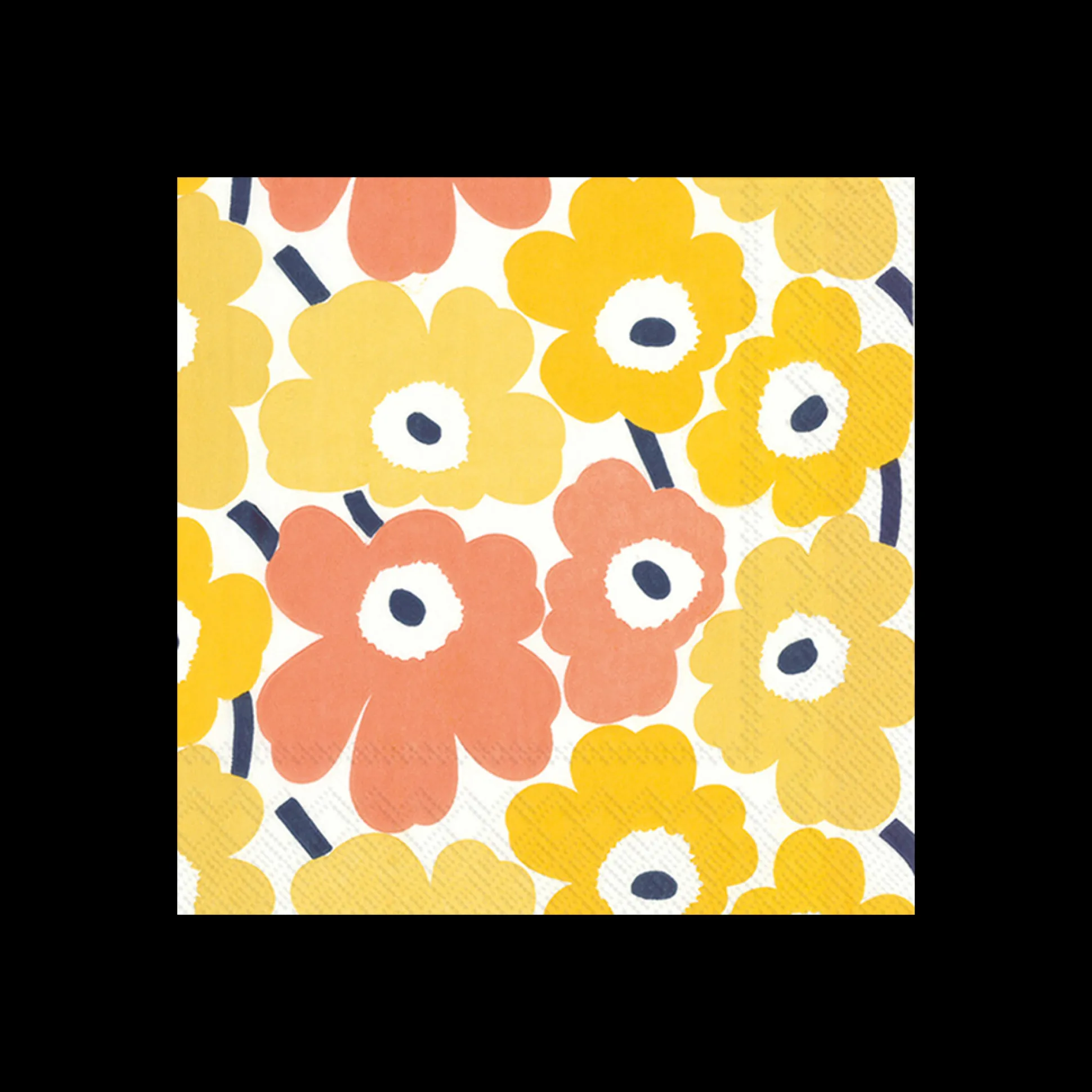 Marimekko Unikko Shades of Yellow Cocktail Napkins (20 pack)