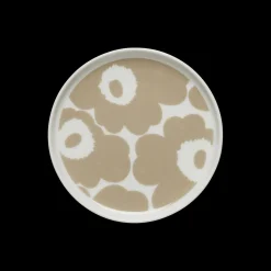 Marimekko Unikko Snack Plate, white/beige