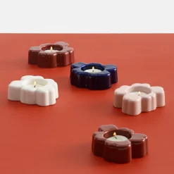 Marimekko Unikko Tealight Holders Set, cobalt/white
