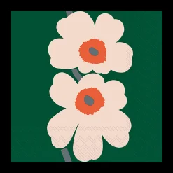 Marimekko Unikko 60th Anniversary Green Lunch Napkins (20 Pack)