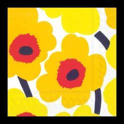 Marimekko Unikko Yellow Lunch Napkins (20 Pack)