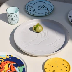 Marimekko Vildmo Serving Platter, terra/white