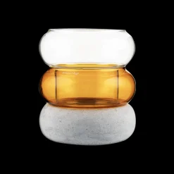 Muurla Bagel Vase/Tealight Holder, amber