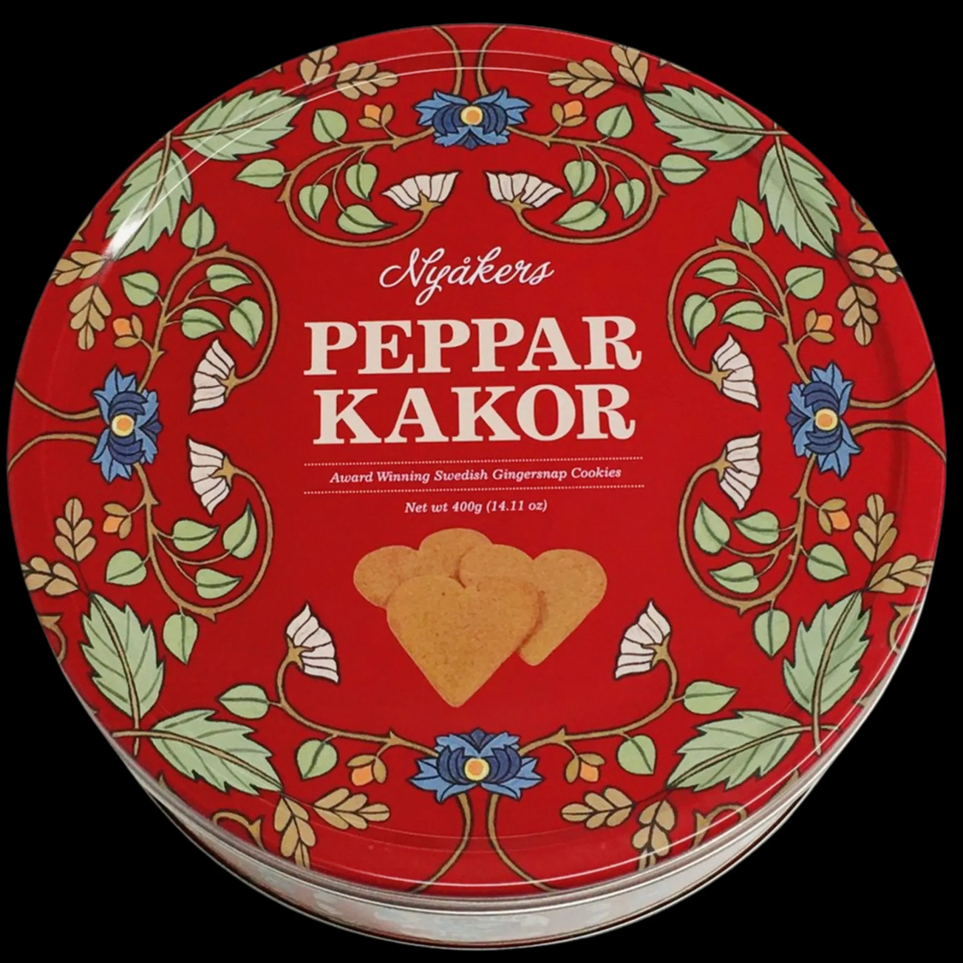 Nyakers Swedish Gingersnap Cookie Tin Red (400g)