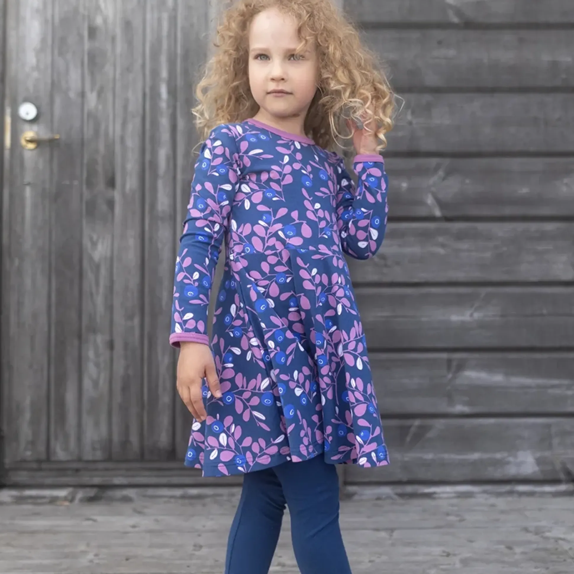 PaaPii Sinna Kids' Dress - Blueberry