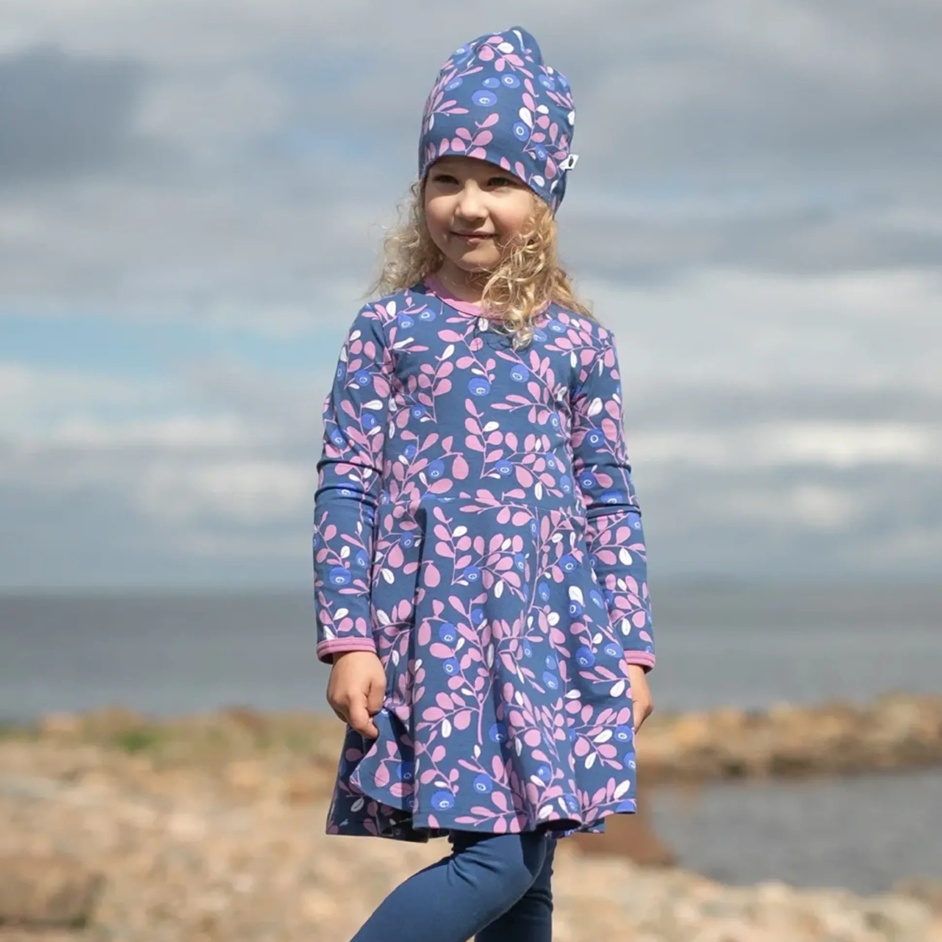 PaaPii Sinna Kids' Dress - Blueberry