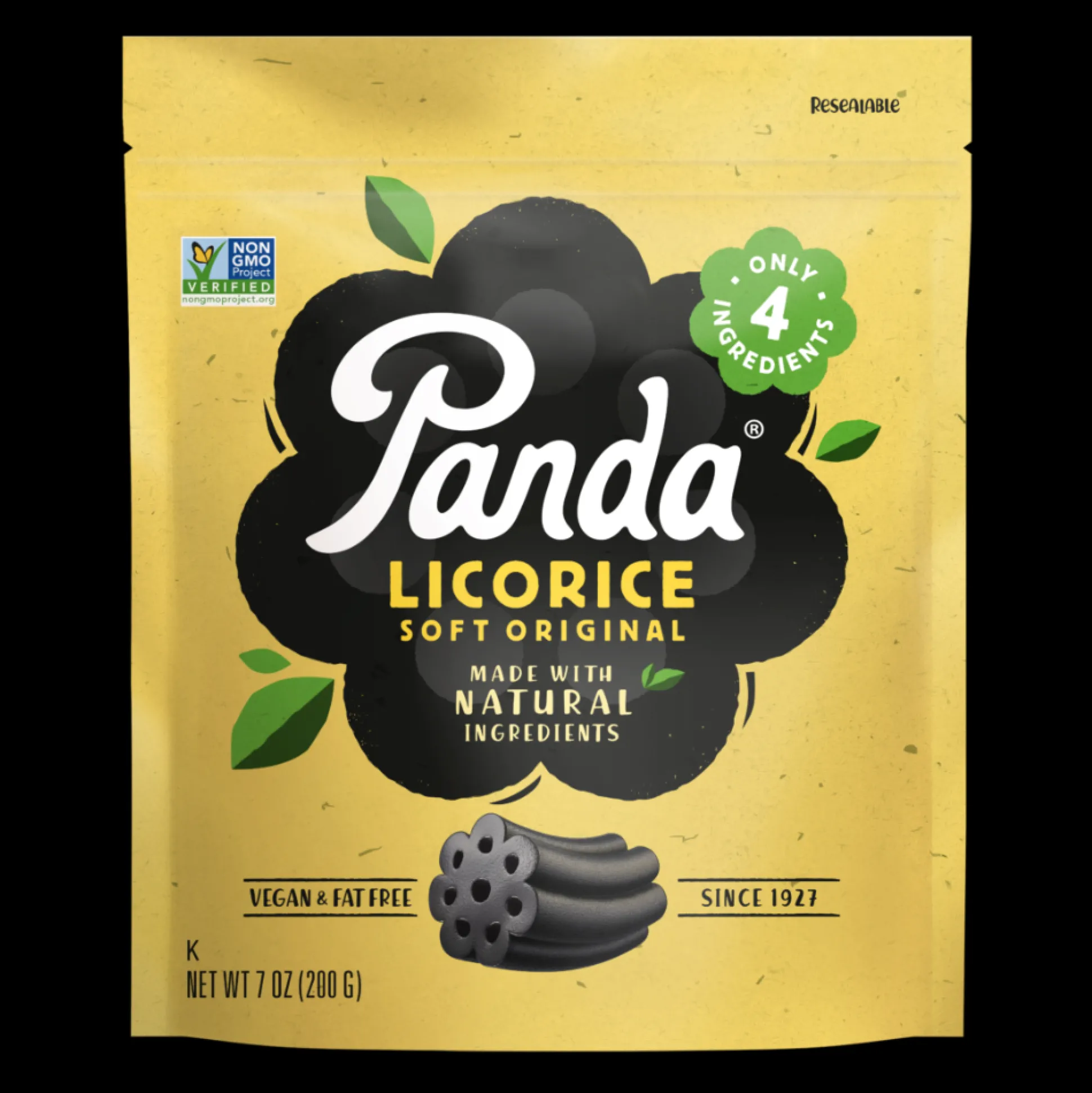 Panda Natural Black Licorice Bag (200g)