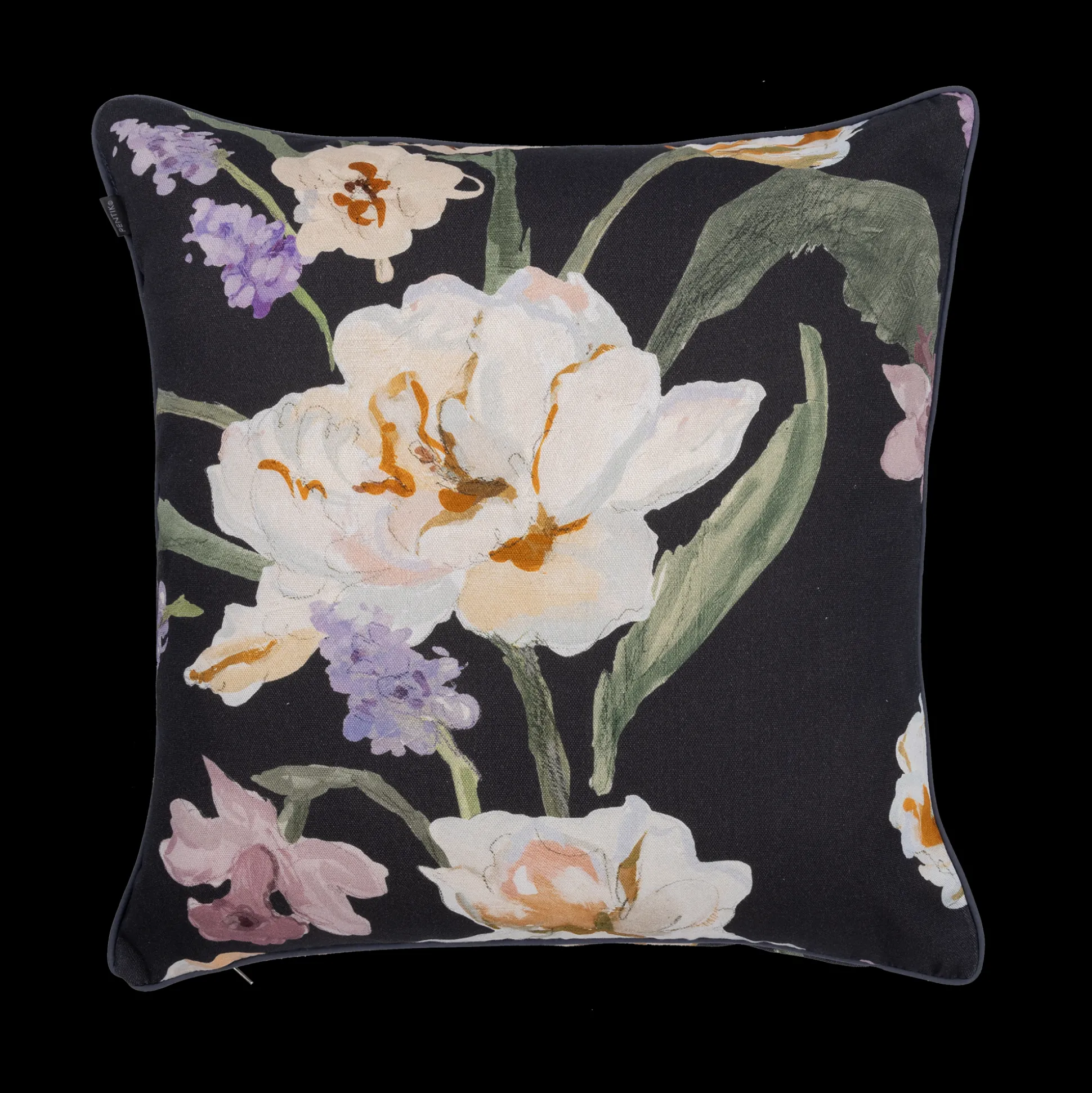 Pentik Helmililja Cushion Cover, navy